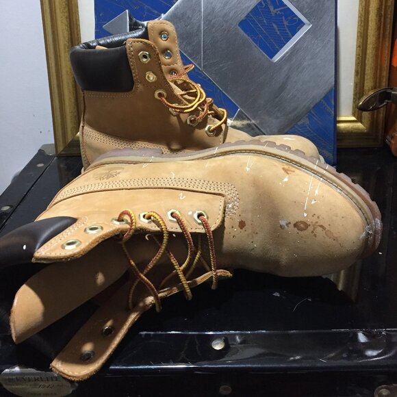 VINTAGE TIMBERLAND LEATHER BOOTS SIZE 6.5M/8.5W - Picture 12 of 14